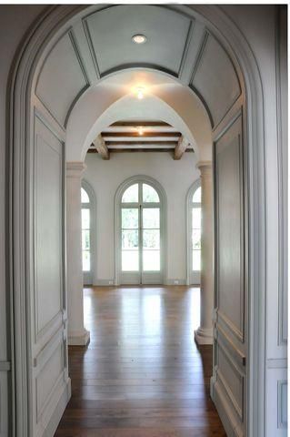 Trim Carpentry, Barrel Ceiling, Room Of One's Own, Interior Windows, Wall Trim, Home Design Living Room, French Farmhouse, Wishful Thinking, Wood Work