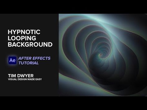 (4) Hypnotic Looping Background (Beginner After Effects Tutorial) - YouTube After Effects Tutorials, Adobe After Effects Tutorials, Vfx Tutorial, Free Plugins, After Effect Tutorial, Graphic Design Tutorials, Editing Pictures, Visual Design, Design Tutorials