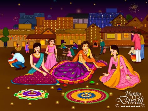 Indian family people celebrating Diwali festival of India stock illustration Diwali Festival Drawing, Happy Diwali Pictures, Diwali Painting, Festival Paint, Diwali Drawing, Happy Diwali Wallpapers, People Celebrating, Diwali Pictures, Diwali Photos