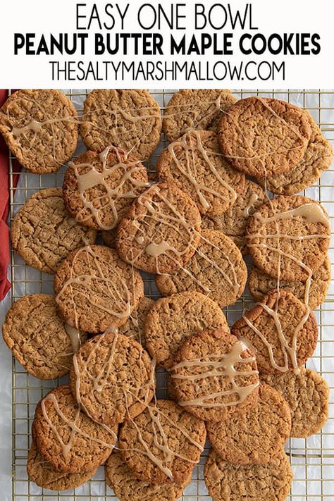 Maple Peanut Butter Cookies, Maple Drop Cookies, Peanut Butter Cookies Maple Syrup, Maple Dessert Recipes, Maple Peanut Butter, Marshmallow Dessert Recipes, Marshmallow Dessert, Peanut Butter Cookies Natural Pb, Maple Desserts