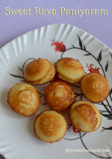 Sweet Rava Paniyaram Paniyaram Recipes, Indian Sweets, Indian Dishes, Sweet Desserts, Indian Food, Hamburger Bun, Yeast, Indian Food Recipes, Step By Step