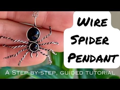 How to Make a Wire Spider - Step by Step Detailed Tutorial! - YouTube Wire Wrapped Spider Tutorial, Spider Wire Wrap, Diy Wire Spider, Wire Wrapped Spider, Wire Skull, How To Make Metal, Wire Spider, Jewelry 2024, Spider Pendant