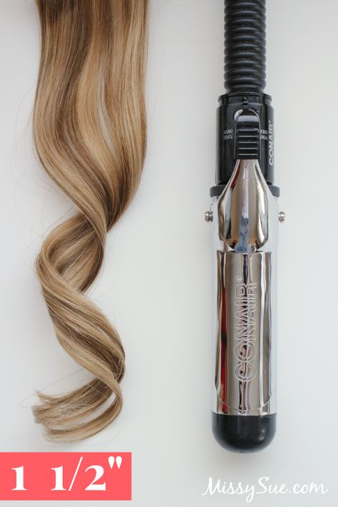 Curling Iron Size, Missy Sue, Natural Looking Curls, Perfect Bangs, Curling Tools, Curling Wand Set, Curling Hair, Hair Curl, Curling Irons