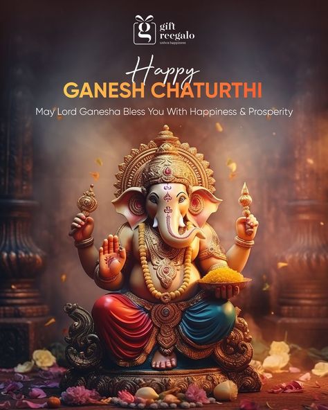 As we celebrate this pious occasion, may everyone's success stories be as legendary as Lord Ganesha's wisdom and strength. Cheers to new beginnings! Wishing you and your loved ones a blessed and prosperous Ganesh Chaturthi! #GaneshChaturthi #ganpatibappa #ganesha #ganpatibappamorya #ganeshutsav #lordganesha #ganpatifestival #indianfestival #festivalvibes #bharat #india #giftreegalo Cheers To New Beginnings, Ganpati Festival, To New Beginnings, Ganesh Utsav, Real Estate Marketing Design, Happy Ganesh, Happy Ganesh Chaturthi, Ganpati Bappa, Ganesh Chaturthi