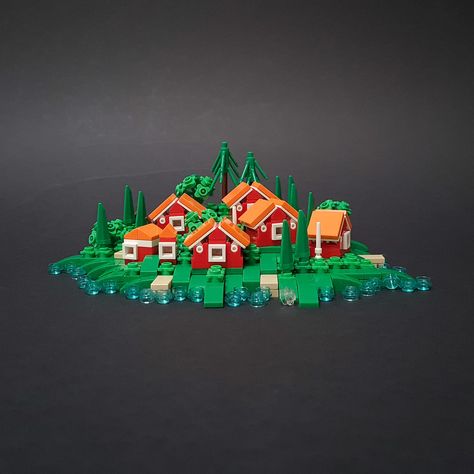 Lego City Moc, Lego Microscale, Lego Universe, Village Ideas, Lego Buildings, Lego Micro, Micro Scale, Lego Display, Micro Lego