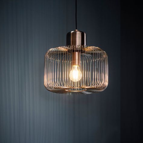 The Endon Nicola One Light Pendant is a great way to add an interesting and stylish element to your home décor. This dimmable light is completed with an antique and copper plated effect that suits any interior and helps you create the perfect style and ambiance in your home. This on-trend pendant is also height adjustable at the time of fiting to suit your home decor. The Endon Nicola One Light Pendant is the ultimate combination of style and functionality.Please note: Bulbs are not included.Don Hallway Pendant Lighting, Hallway Lights, Copper Ceiling Lights, Copper Bedroom, Glam Lighting, Copper Ceiling, Kitchen Lights, Industrial Style Lighting, Lounge Lighting