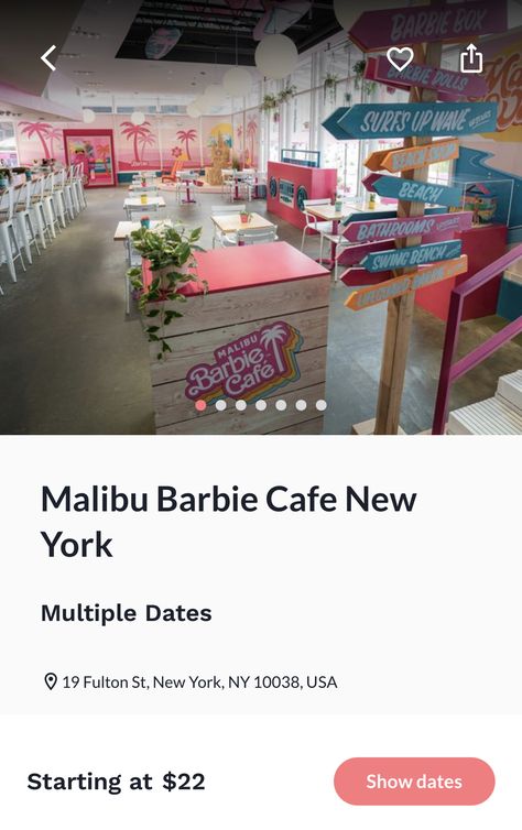 Cafe New York, Barbie Box, Brunch Restaurants, Casual Restaurants, Malibu Barbie, Malibu California, Bar Seating, Good Poses, California Dreamin'