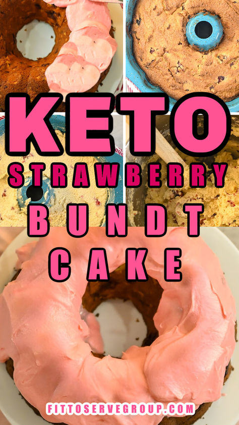 Ultimate Keto Strawberry Bundt Cake Sugar Free Strawberry Cake, Keto Bundt Cake, Keto Strawberry Cake, Strawberry Bundt Cake, Homemade Strawberry Cake, Dr Gundry, Keto Cakes, Strawberry Icing, Keto Cupcakes