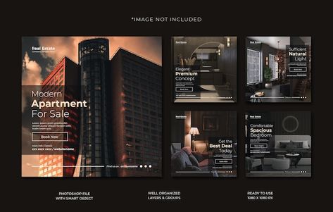 Real Estate Apartments, Apartment Real Estate, Real Estate Portfolio Design, Real Estate Banner Design Social Media, Luxury Real Estate Social Media Design, Apartment Instagram Posts, House For Sale Poster, Premium Real Estate Ads, Apartment Poster Design