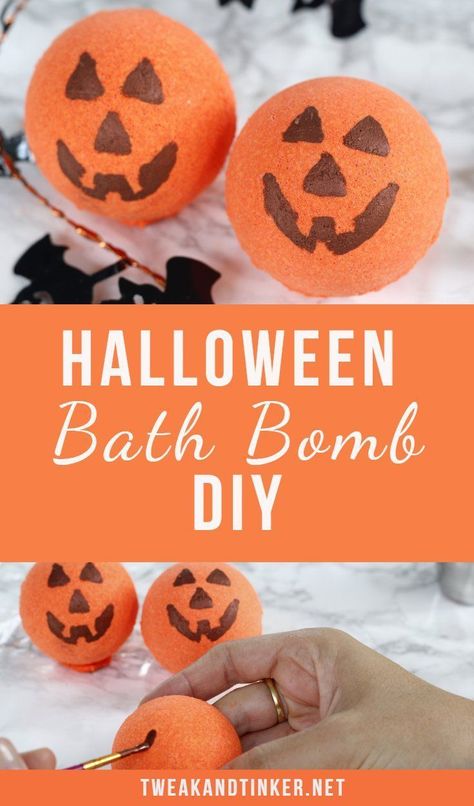 Looking for easy Halloween DIY crafts? These bath bombs are perfect for kids to make. The recipe for these cute pumpkins make for awesome non candy treats, decorations or handmade gifts. #Halloween #crafts #DIY #bathbombs Easy Halloween Diy Crafts, Halloween Bath, Hallowen Ideas, Make Halloween, Bath Bomb Recipes, Mason Jar Crafts Diy, Halloween Jack O Lanterns, Halloween Diy Crafts, Easy Diy Halloween