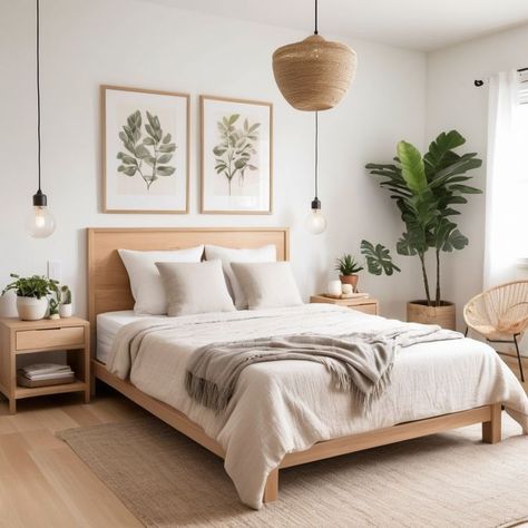 Bedroom Inspo Aesthetic Cozy, Clean Aesthetic Apartment, Thuma Bedroom, Clean Cozy Bedroom Aesthetic, Rectangle Bedroom Layout, Guest Bedroom Ideas Simple, White Wall Bedroom Ideas, Full Bedroom Design, Apartment Bedroom Inspiration