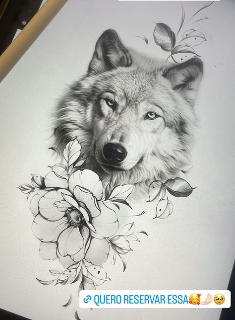 Cute Tattoo Ideas, Lioness Tattoo, Animal Tattoo Ideas, Cute Tattoo, Ghost Tattoo, Tattoo Feminina, Wolf Tattoos, Skull Drawing, Wolf Tattoo