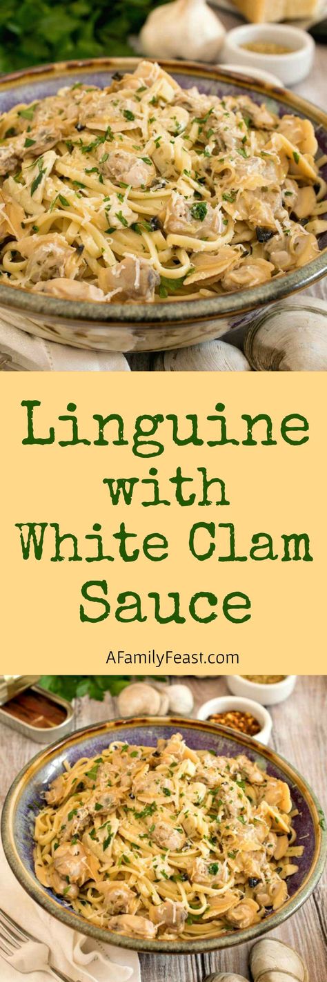 Tomato Pasta Dishes, Nanas Recipes, Tomato Noodles, Linguine With White Clam Sauce, Clam Sauce Recipe, Linguine And Clams, Clam Sauce Linguine, Seafood Linguine, White Clam Sauce