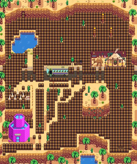 Calico Desert Villager Paths -- Every safe space to place decorations, chests, kegs, etc. Stardew Valley Layout, Stardew Valley Tips, Cave Entrance, Cinema Seats, Doo Doo, Game Boards, The Company Store, Forest Pictures, Tide Pools