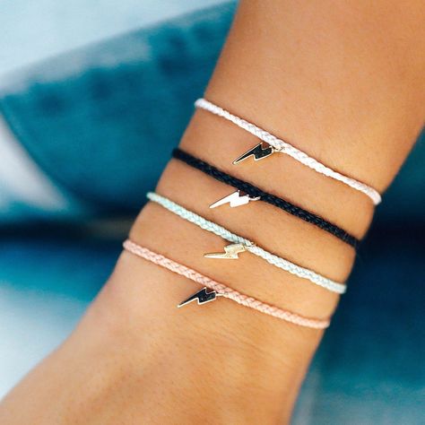 Lightning Bitty Braid Bracelets Pura Vida, Edgy Bracelets, Braid Bracelet, Expensive Fashion, Long Box Braids, Pura Vida Bracelets, Summer Bracelets, Cz Jewelry, Black Bracelets