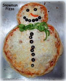 Homemade Snowman, Snowman Pizza, Personal Pizzas, Fun Foods For Kids, Pizza Shapes, Snowman Party, Cute Pizza, Foods For Kids, Food Ideas For Kids