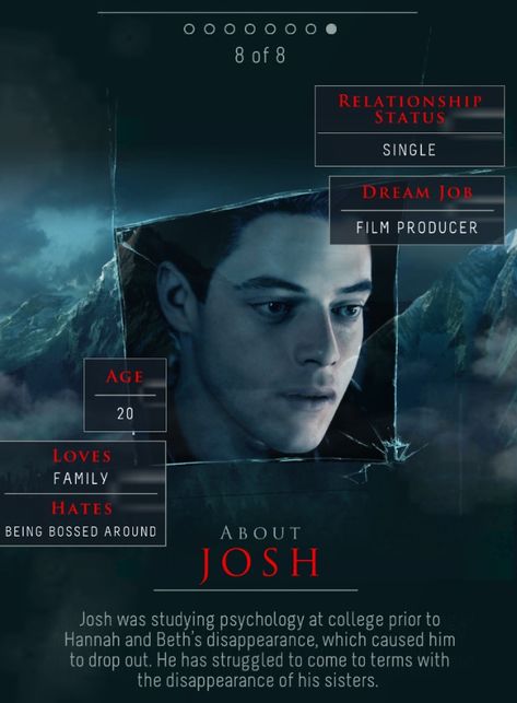 Josh Until Dawn Fan Art, Until Dawn Poster, Josh Washington Until Dawn, Until Dawn Aesthetic, Mike Munroe, Until Dawn Josh, Josh Washington, Supermassive Games, Live Or Die