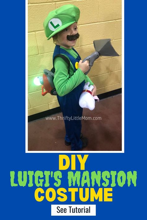 This tutorial shows you how to build a Luigi's Mansion costume including the Poltergust 3000 vacuum. Luigis Mansion Costume Diy, Gooigi Costume, Luigi Mansion Costume, Diy Luigi Costume, Luigi's Haunted Mansion, Mario Halloween Costumes, Luigi Mansion, Luigi Costume, Cleaning Fun