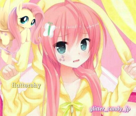 Emo Fluttershy, Fluttershy Pfp, Mlp Fluttershy, Pfp Discord, 2000s Art, Moe Anime, Nostalgic Images, My Lil Pony, Mlp Pony