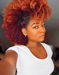 Long Layered Hair Wavy, Medium Length Natural Hairstyles, Black Hair Tips, Red Balayage Hair, Red Hair Inspiration, Cute Natural Hairstyles, Natural African American Hairstyles, American Hairstyles, Dyed Natural Hair