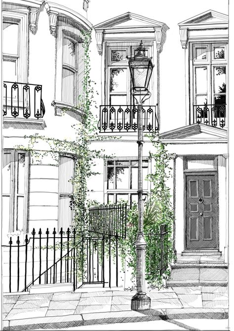 Georgian London, London Drawing, Disney Stained Glass, Home London, Sculpture Architecture, Perspective Drawing Lessons, Georgian House, George Iv, Georgian Architecture