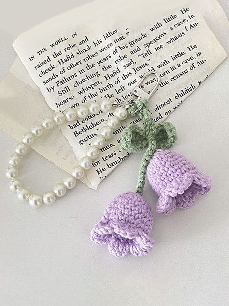 Women Faux Pearls Chain Knitted Flower Pendant Keychains For Keys Bag Car Decorative Keyri 🙌 Unique Crochet Bags You Need - follow the link ☝️ #crochetbagaesthetic flower crochet bag aesthetic tutorial crochet bag aesthetic outfit crochet bag aesthetic summer crochet bag aesthetic pattern phone bag crochet crochet handbags crochet bag base crochet bag black crochet bag brown crochet bag base #crochetbagbeginner #crochetbagbig crochet bag charm free pattern #crochetbagcute #crochetbagdiy Crochet Tech Accessories, Purple Crochet Keychain, Crochet Key Charm, Crochet Small Keychain, Tulip Keychain Crochet, Crochet Charms Key Chains, Crochet Butterfly Keychain, Plant Bags, Purple Crochet