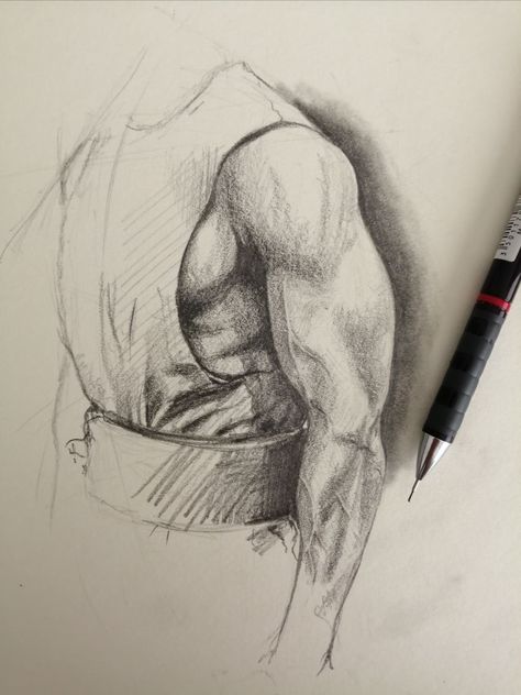 Tricep Drawing, Bicep Sketch, Bicep Drawing, Muscles Sketch, Cod Oc, Muscle Arm, Male Body Art, Boy Sketch, Bored Board