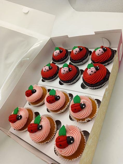 Ladybug Theme First Birthday, Ladybug Themed Food, Lady Bug Themed Party Food, Little Lady Baby Shower Ideas, Lady Bug First Birthday Ideas, Ladybug Themed Birthday, 1st Birthday Ladybug Theme, Love Bug 1st Birthday Party, Ladybug Cupcakes Ideas