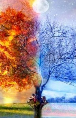 Endless love - the strongest possibly unbreakable bond. It holds toge… #shortstory Short Story #amreading #books #wattpad Hot And Cold Color Drawing, Warm And Cold Colours, Contrast Art, Fire Painting, Printable Pictures, Art Courses, Winter Trees, Fire And Ice, Colorful Drawings