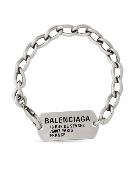 Balenciaga Jewelry, Balenciaga Bracelet, Chain Logo, Digital Closet, Balenciaga Logo, Five Points, Bracelet Silver, Chain Styles, Jewelry Branding