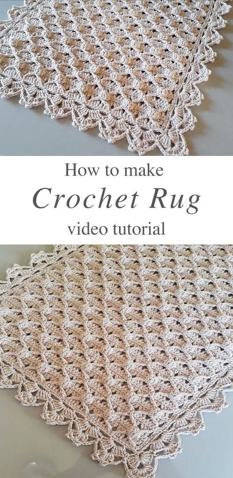 Crocheted Rugs, Crochet Rug Patterns Free, Motif Kait, Crochet Doily Rug, Rug Crochet, Crochet Rugs, Crochet Mat, Crochet Carpet, Crochet Rug Patterns