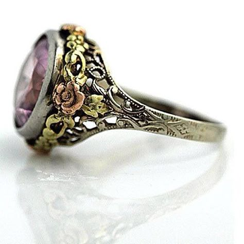 Zircon Engagement Ring, Pink Zircon, Black Hills Gold Jewelry, Antique Engagement Ring, Black Hills Gold, Tiffany Jewelry, Antique Engagement, Antique Engagement Rings, Pretty Jewelry