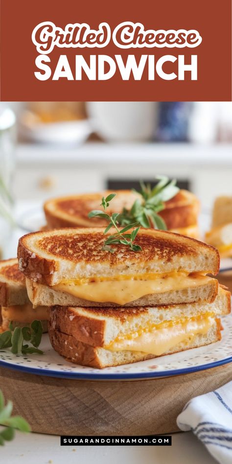 Elevate your lunch game with a Classic Grilled Cheese Sandwich! 🧀🥪 This quick and easy recipe combines crispy bread and warm, melted cheese for the ultimate comfort meal. Ideal for any time of the day! Save this pin to keep this classic handy! 🌟🍞 Grilled Cheese Recipes Easy, Banana Chia Pudding, Perfect Grilled Cheese, Crispy Bread, Classic Grilled Cheese, Bacon Sandwich, Grilled Cheese Sandwiches, Crockpot Soup Recipes, Grilled Cheese Recipes