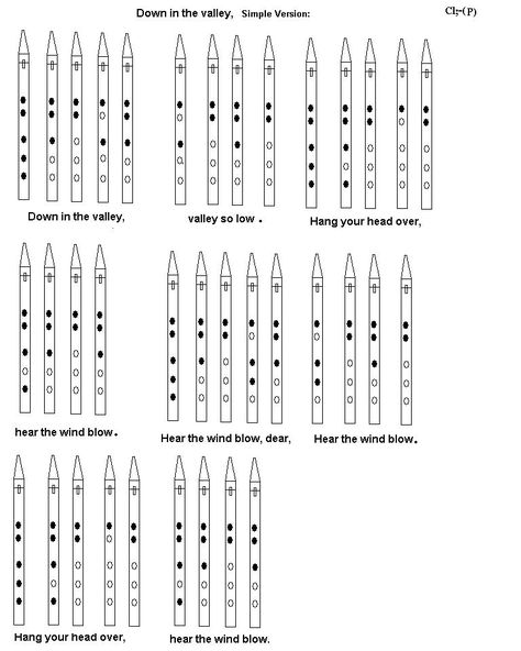 Down in the Valley - Simple version Bamboo Flute Notes, Flute Fingering Chart, Recorder Fingering Chart, Flute Songs, Flute Recorder, Recorder Notes, Flute Notes, Down In The Valley, Native American Flute Music