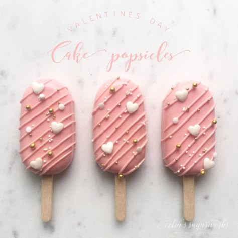 Cake popsicles Cake Popsicles Ideas, Leftover Cake Scraps, Popsicles Cake, Ice Cream Cake Pops, Cake Popsicles, Cake Pop Designs, Cake Pop Decorating, Chocolate Covered Treats, Leftover Cake