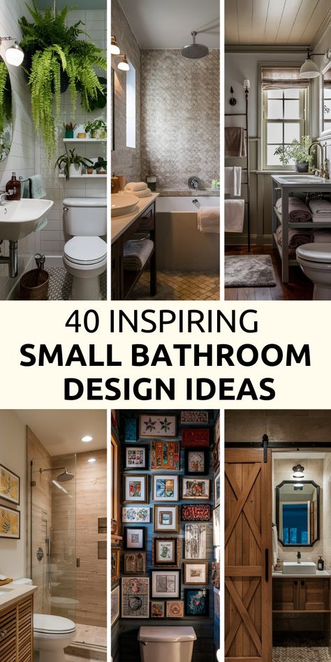 Discover 40 brilliant small bathroom makeover ideas to inspire your remodel. From stylish decor to clever organization and storage solutions, find the inspiration you need to transform your small bathroom space. Modern Soaking Tub, Small Bathroom With Tub, Small Full Bathroom, Small Bathroom Design Ideas, Bathroom Design Small Modern, Bathroom With Tub, Modern Small Bathrooms, Small Bathroom Makeover, Small Living Room Decor