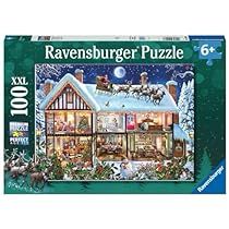 Christmas At Home, Free Puzzles, Jigsaw Puzzles For Kids, Christmas Puzzle, Ravensburger Puzzle, How To Make Toys, Grid Design, Christmas Scene, Digital Gifts