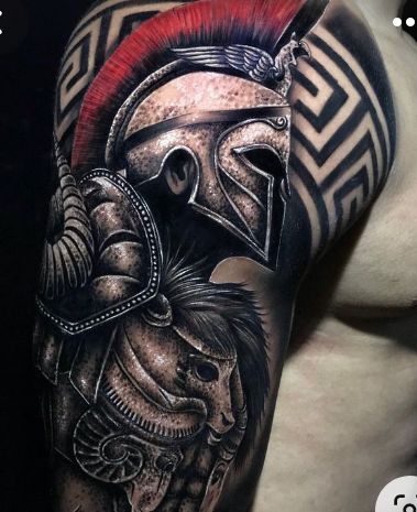 Cover Up Tattoos For Men, Shoulder Armor Tattoo, Fighter Tattoo, Roman Tattoo, Gladiator Tattoo, Fire Fighter Tattoos, Spartan Tattoo, Last Kingdom, Egypt Tattoo