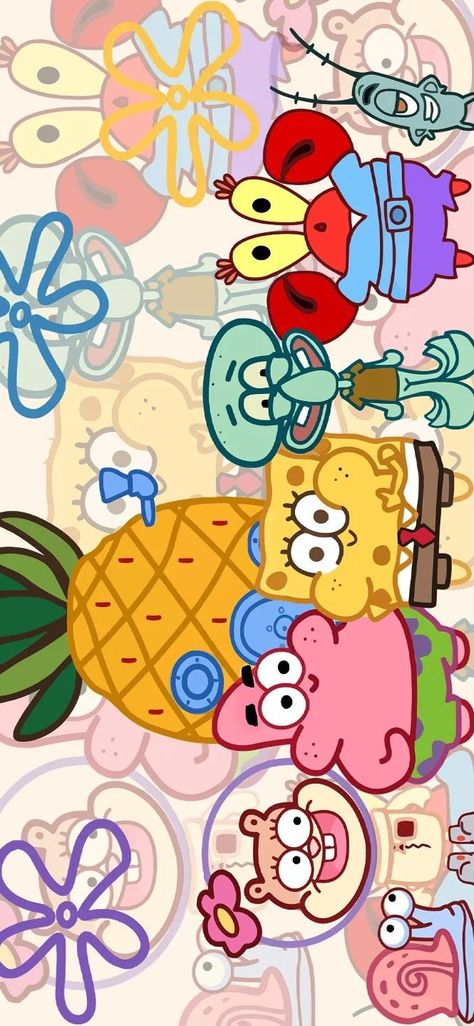 Spongebob Characters Tattoo, Spongebob Wallpaper, Cartoon Wallpaper Iphone, Cute Doodles Drawings, Pinturas Disney, Dessin Adorable, Cute Easy Drawings, Simple Doodles, Cute Wallpaper Backgrounds