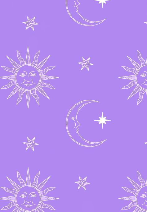 Purple sun and moon wallpaper Purple Sun And Moon Wallpaper, Purple Celestial Wallpaper, Purple Boho Wallpaper Iphone, The Moon Aesthetic Wallpaper, Sun And Moon Aesthetic Wallpaper, Purple Witchy Wallpaper, Purple Themed Wallpaper, Purple Moon Wallpaper, Sun And Moon Aesthetic