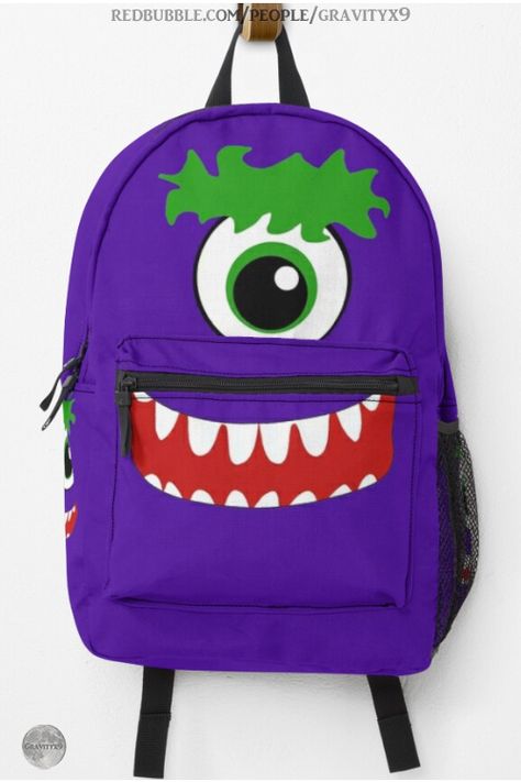 Back To School Supplies Highschool, One Eyed Monster, Monster Backpack, Kawaii Monster, School Shopping List, School Supplies Highschool, Gym Backpack, Back To School Backpacks, Book Tote Bag