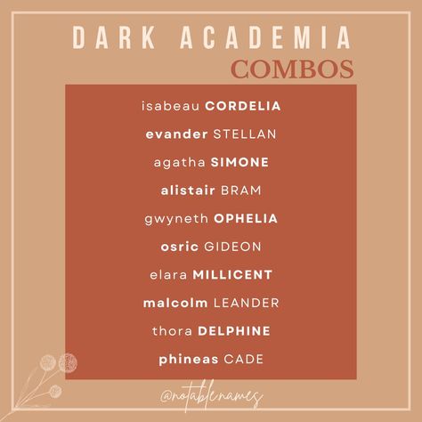 Dark Academia Last Names, Dark Academia Names Girl, Academia Names, Dark Academia Boy, Dark Academia Names, Edgy Vibes, Name Suggestions, Name Games, Middle Name