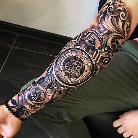 Tato Jam, Navy Tattoos, Sleeve Tattoos For Men, Tattoo Trend, Marvel Tattoos, Tattoo Inspiration Men, Forearm Sleeve Tattoos, Tato Lengan, Cat Tattoos