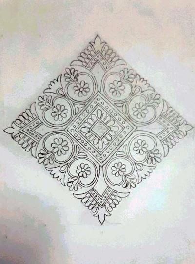 Chikankari Motifs Design Sketch, Alpona Design Square, Lipan Art Square Design, Khakha Designs, Buta Design, Embroidery Sketch, Butta Design, Geometric Patterns Drawing, Alpona Design