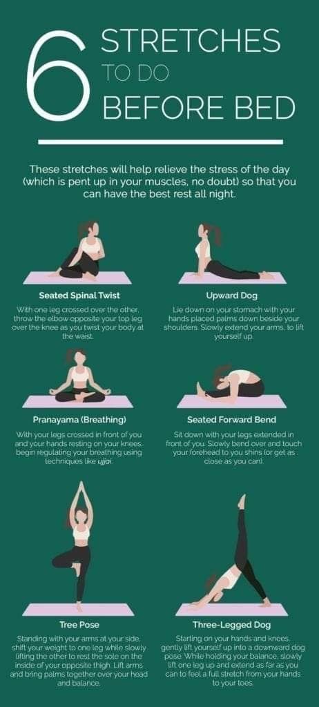 Stretches To Do Before Bed, Stretches Before Bed, Bed Yoga Poses, Workout Morning, Upward Dog, Bed Yoga, Morning Stretches, Squat Challenge, Poses For Beginners