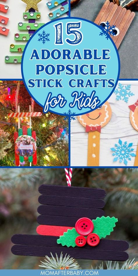 These Christmas crafts for kids are the sweetest way to create holiday memories! Perfect for toddlers, preschoolers, and kindergarteners, these Popsicle stick crafts include Popsicle Stick Christmas Tree Ornaments, Craft Stick Snowman, and more. Try out these Xmas Kids Crafts Gift Ideas or make Lolly Stick Christmas Decorations for a festive, hands-on holiday with little ones! Kids Christmas Crafts Popsicle Sticks, Preschool Christmas Crafts With Popsicle Sticks, Popsicle Manger Craft, Reindeer Craft Popsicle Sticks, Christmas Crafts With Lolly Sticks, Christmas Tree Popsicle Stick Ornament, Lolly Stick Craft Ideas, Craft Stick Ornaments Diy Christmas, Christmas Craft Stick Crafts