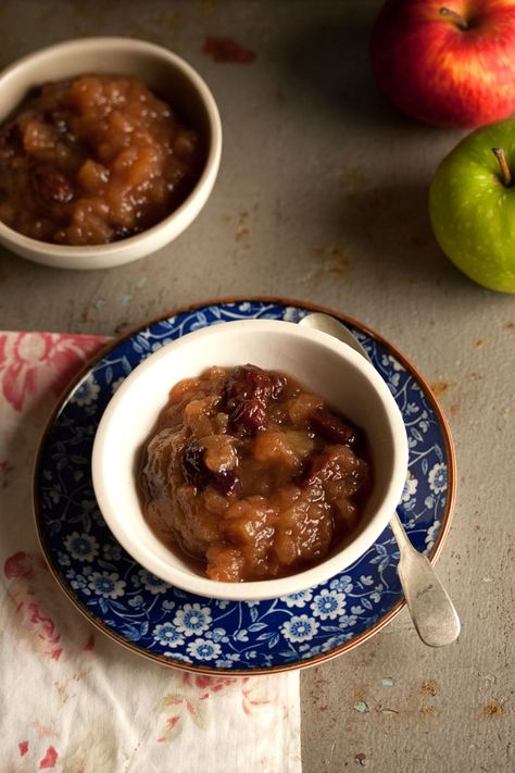 Apple chutney with malay spices & raisins | Drizzle and Dip Raisin Jam, Nectarine Chutney, Raisin Chutney, Christmas Chutney, French Toast Waffles, Apple Chutney, Skillet Chocolate Chip Cookie, Spiral Ham, Honey Chicken