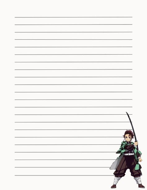 Print your own demon slayer paper or order a notebook Samsung Notes, Printable Stationary, Digital Notebook, A Notebook, Digital Notebooks, Note Book, Notebook Paper, Lined Page, Right Side