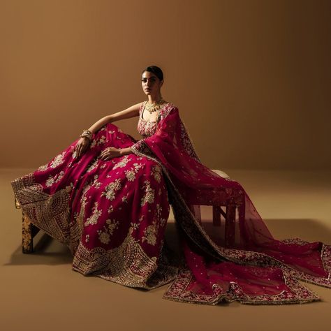 Mariana | Silsila | Pardesi Posh Description: A marsala pink bridal ensemble featuring a hand-embroidered choli, adorned with soft pastel hues, intricate zardozi, and sequin detailing. The printed lehenga showcases a heavily embellished gotta and zardozi border along the hem, paired with intricately detailed motifs. The floral dupatta is framed with a blend of colors and intricate zardozi work, finished with delicate Kiran edging. Fabric Details: Choli: Silk Brocade Lehenga & Dupatta: Organ... Zardozi Border, Floral Dupatta, Brocade Lehenga, Printed Lehenga, Lehenga Dupatta, Zardozi Work, Pink Bridal, Silk Brocade, Pakistani Bridal