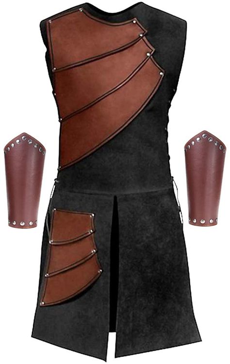 Viking Costume Diy Mens, Pirate Armor, Vikings Costume Diy, Mens Viking Costume, Vikings Halloween, Viking Pirate, Viking Cosplay, Long Waistcoat, Viking Armor